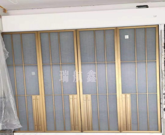 酒店不銹鋼屏風生產(chǎn)安裝圖